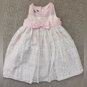 Princess Faith Elegant Pink Lace Spring Easter Girls Dress Size 4